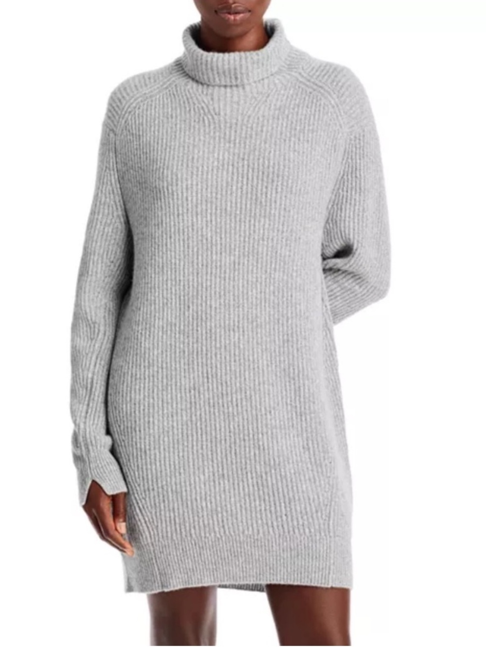 Rag & Bone Pierce 100% Cashmere Mini Dress in Light Heather Gray - Size XL